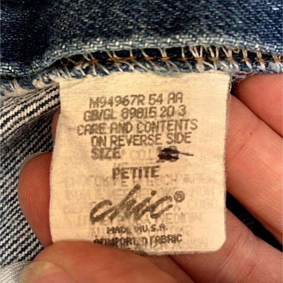 Vintage 90s Chic Brand Mom Jeans Rigid Denim Curvy Hip Medium Wash Tapered Leg - Picture 5 of 6